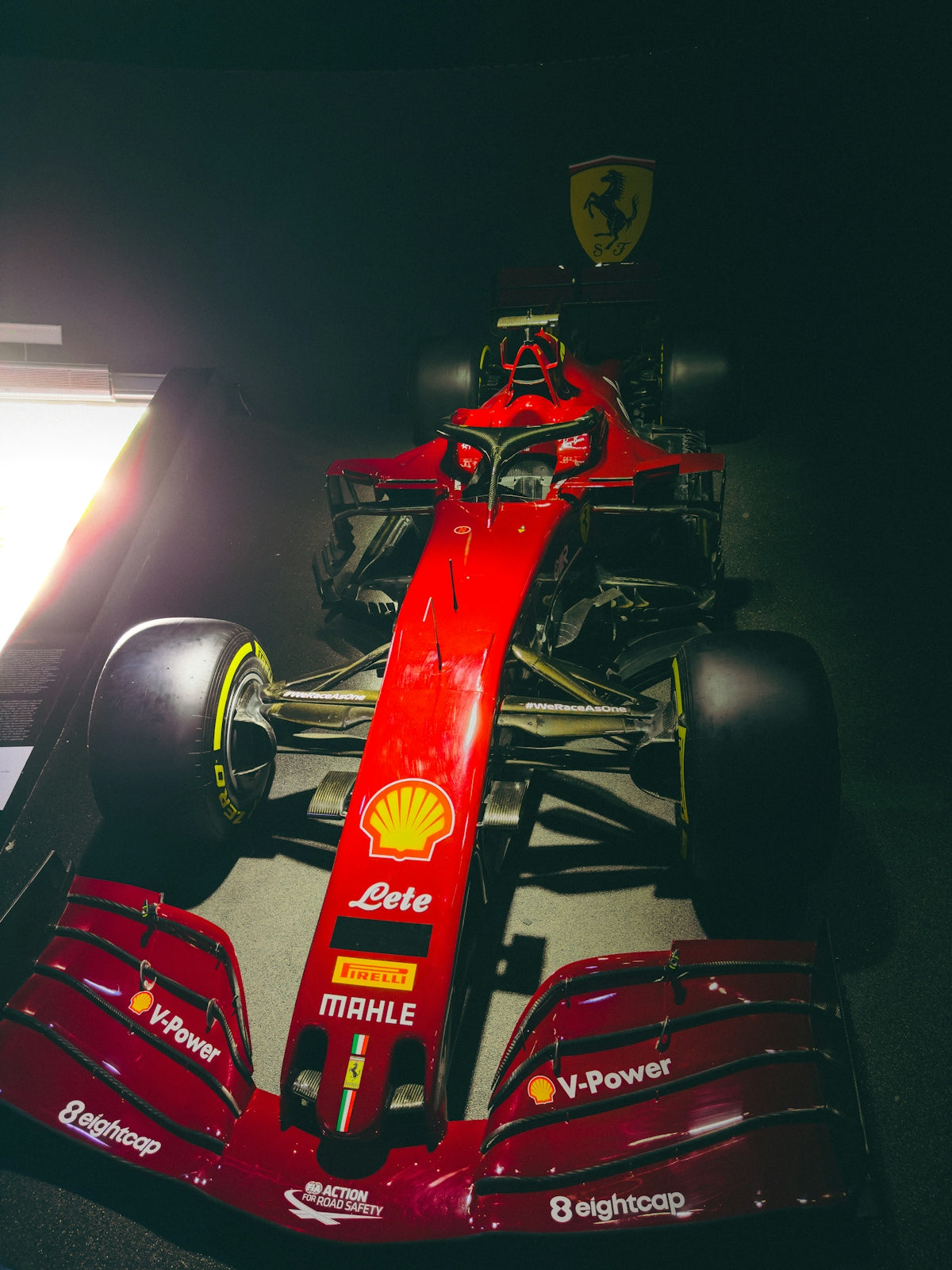 A red ferrari formula 1 race car